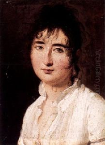 Portrait Of A Lady Wearing A White Blouse by Louis Leopold Boilly