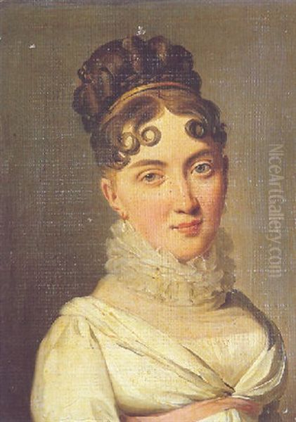 Portrait De Jeune Femme A La Collerette De Dentelle - view 1