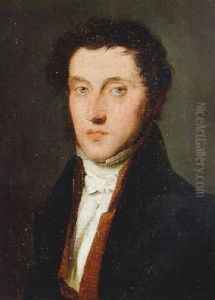 Portrait Of A Gentleman, Aged 37, In A Black Jacket And A Brown Waistcoat