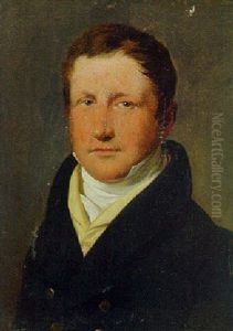 Portrait Of Colin Mackenzie In A Dark Blue Coat And A Yellow Waistcoat