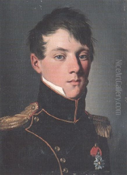 Portrait Of A Young Officer, Small Bust-length, Wearing A Medal - view 1