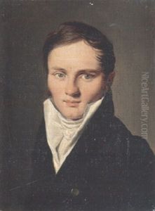 Portrait Of A Gentleman, Small Bust-length, In A Black Coat