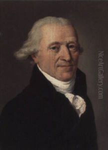 Portrait Of A Gentleman Wearing A Black Boat And Waistcoat by Louis Leopold Boilly