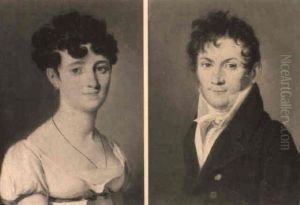Portrait De Mr Fouler Et Son Epouse by Louis Leopold Boilly