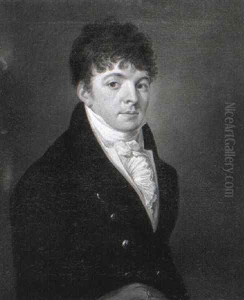 Portriat Of A Young Man Wearing A Yellow Waistcoat - view 1