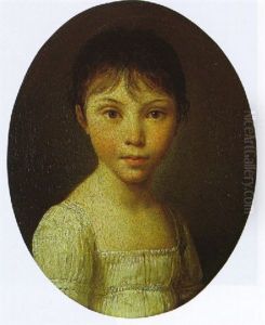 Portrait Presume De Juliette Le Breton, De Buste, En Robe   Blanche by Louis Leopold Boilly