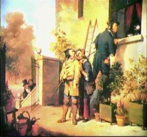 Scene De Voleurs Ou Les Voleurs Dans Le Jardin