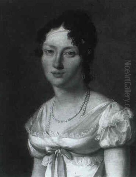 Portrait D'une Jeune Femme Au Collier De Perles - view 1
