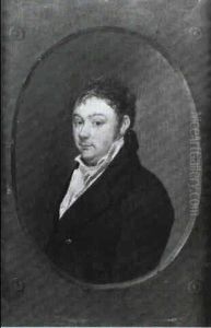 Portrait D'homme Dans Un Oculus by Louis Leopold Boilly