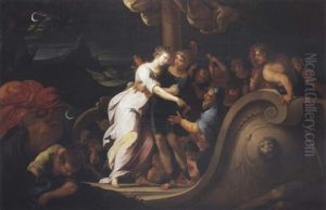 Scene De L'histoire De Theagene Et Chariclee: L'embarquement by Ambroise du Bois