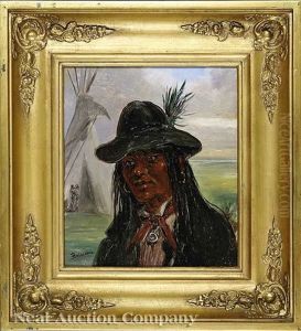Portraits Of A Choctaw Indian Man And Woman (2 Works)