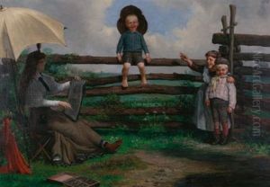The Artist And Her Models by Alfred W. Boisseau
