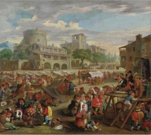 Scena Di Mercato E Arringa Del Ciarlatano