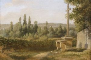 Paysage Au Calvaire by Antoine-Felix Boisselier