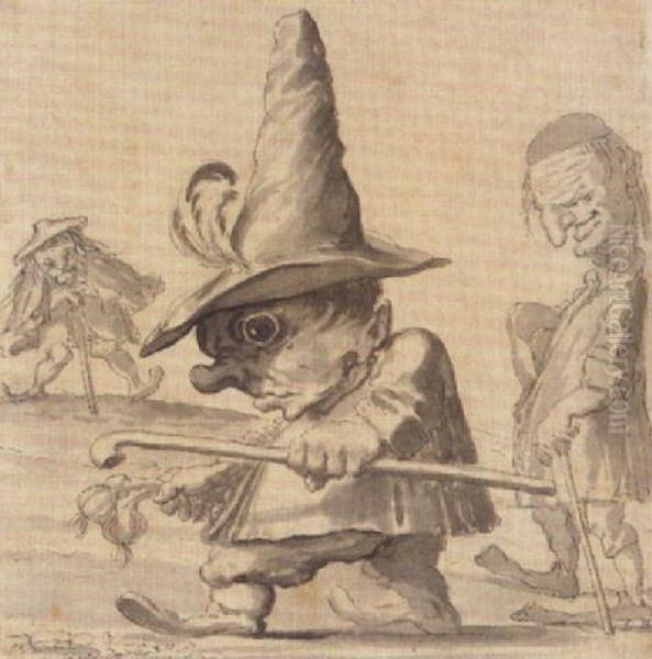 Caricature Of Three Dwarves - view 1