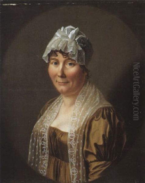 Portrait De Dame En Robe Lie De Vin - view 1