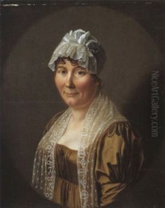 Portrait De Dame En Robe Lie De Vin
