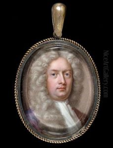 Portrait De Gentilhomme En Habit Marron Pale Et Perruque