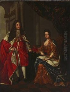 Portrait Of Queen Anne Of England And George Prince Of Denmark