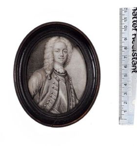 Field Marshall George Wade Wearing Coat, Breast Plate Armor, Frilled Chemise And Stock, The Ends Of His Powdered Wig Knotted