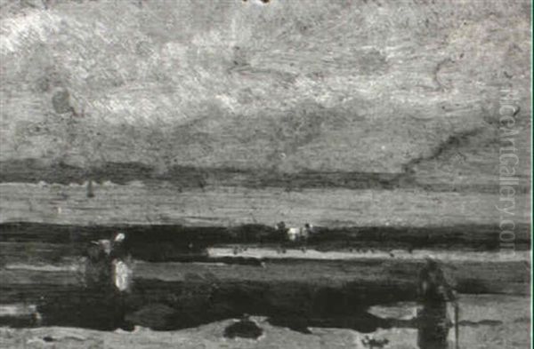 Strolling At Water's Edge - view 1