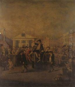 The Covent Garden Morning Frolick by Louis-Philippe Boitard