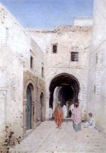 Rue Animee A Tunis by Emile Boivin