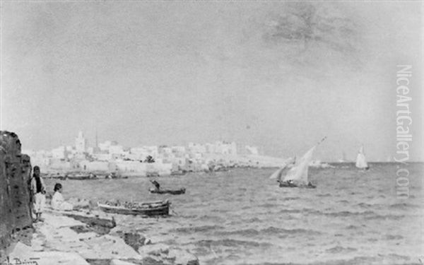 Enfants Tunisiens Sur La Jetee - view 1