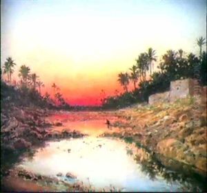 Coucher De Soleil Sur L'oued