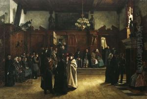 Im Gerichtsvorsaal by Christian Ludwig Bokelmann