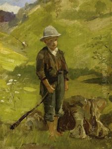 Bauernjunge by Karl Boeker