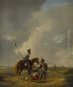 Rast Auf Der Landstrase by Lambert Van Bokkelen