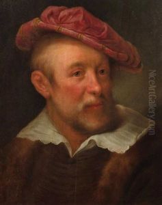 Portrait D'homme Au Beret Rouge