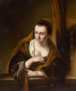 Portrait Of A Lady At A Window