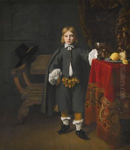 Portrait Of A Boy, Said To Be The Artist's Son, Aged 8 by Ferdinand Bol
