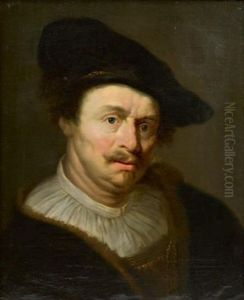 Portrait D'homme Au Manteau De Fourrure