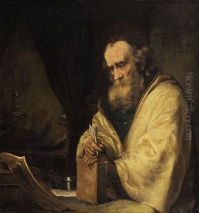 Philosopher (or Apostel) With Quill And Book