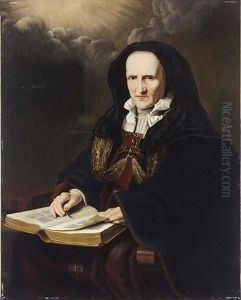 A Portrait Of An Elderly Lady As A Sibyl, Reading The Bible, Wearing A Fur-lined Coat
