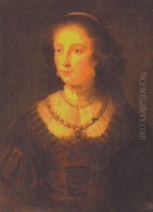 Portrait Of The Artist's Wife by Ferdinand Bol