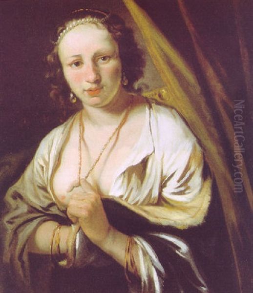 Bildnis Einer Dame Mit Perlenkette Im Haar - view 1