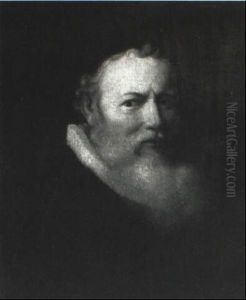 Portrait Of A Bearded Man In Black by Ferdinand Bol