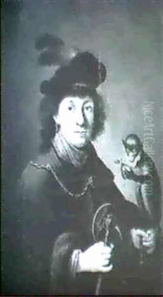 Portrait Of A Young Man With A Monkey - view 1