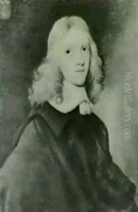 Portrait Of A Young Man, Thought To Be Arnold Van Zeller, Half Length, In A Black Coat And A Lace Collar by Ferdinand Bol
