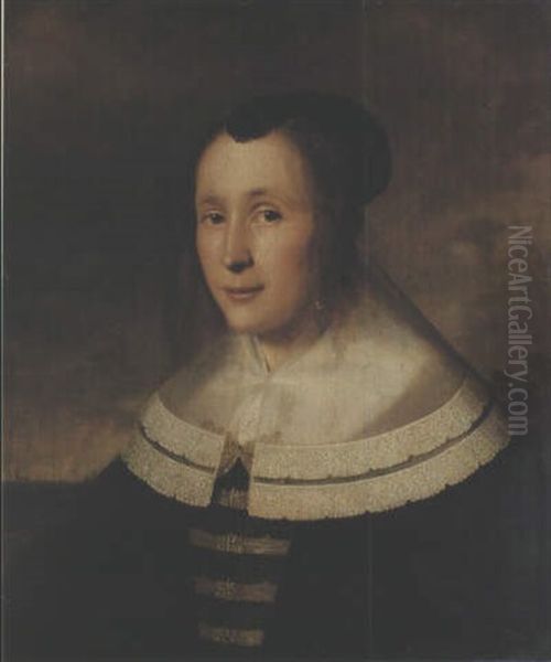 Portrait D'une Jeune Femme Devant Un Paysage - view 1
