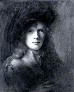 Portrait Of A Young Man Holding A Medal