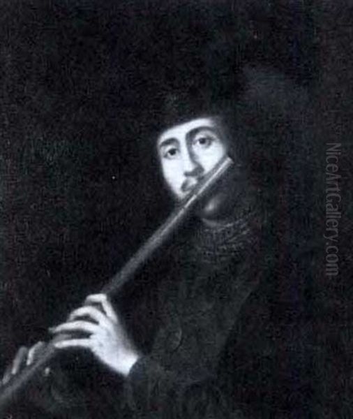 Man Playing Flute - view 1