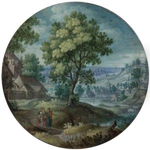 Miniature Landscape With The Expulsion Of Ismael And Hagar By Abraham