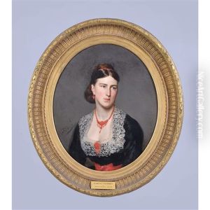 Two Half-length Portraits Of Louisa And Florence Chambers