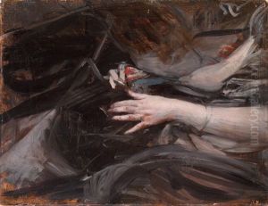 Female Hands Sewing by Giovanni Boldini