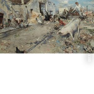 Farmyard by Giovanni Boldini